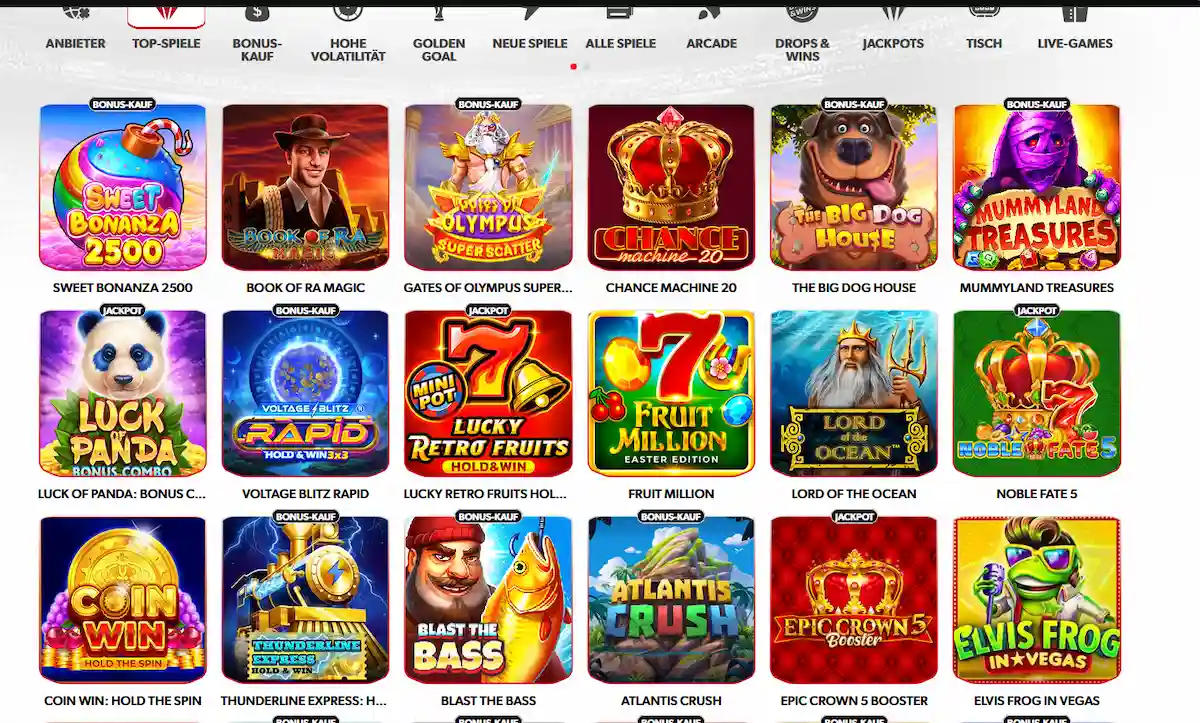 Betista Casino Top Slots – Gates of Olympus, Big Bass und Bonanza